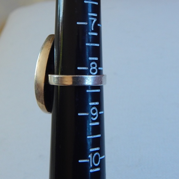 Sterling Blue White Porcelain Mehndhi Ring 8.5 - Picture 6 of 6